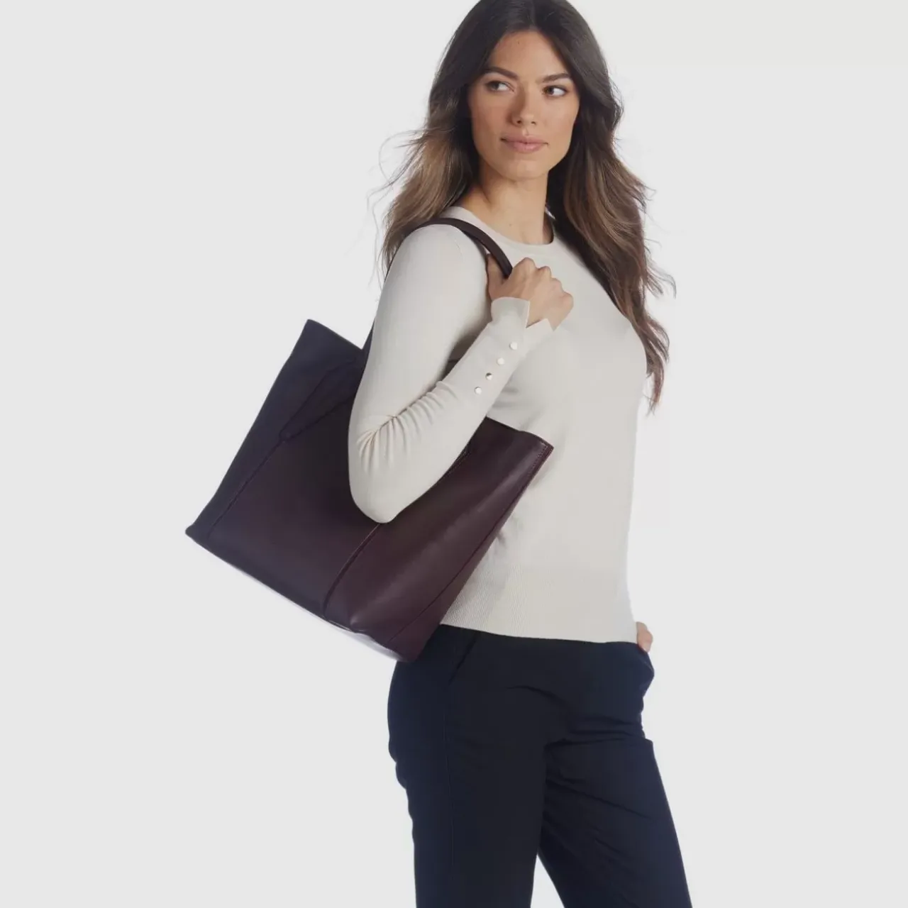 Aquatalia Handbags-Alessandria Tote Wine