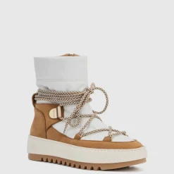 Aquatalia Boots-Amalia Off White/Honey