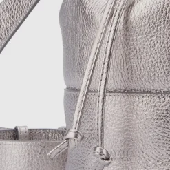 Aquatalia Handbags-Bari Bucket Platinum