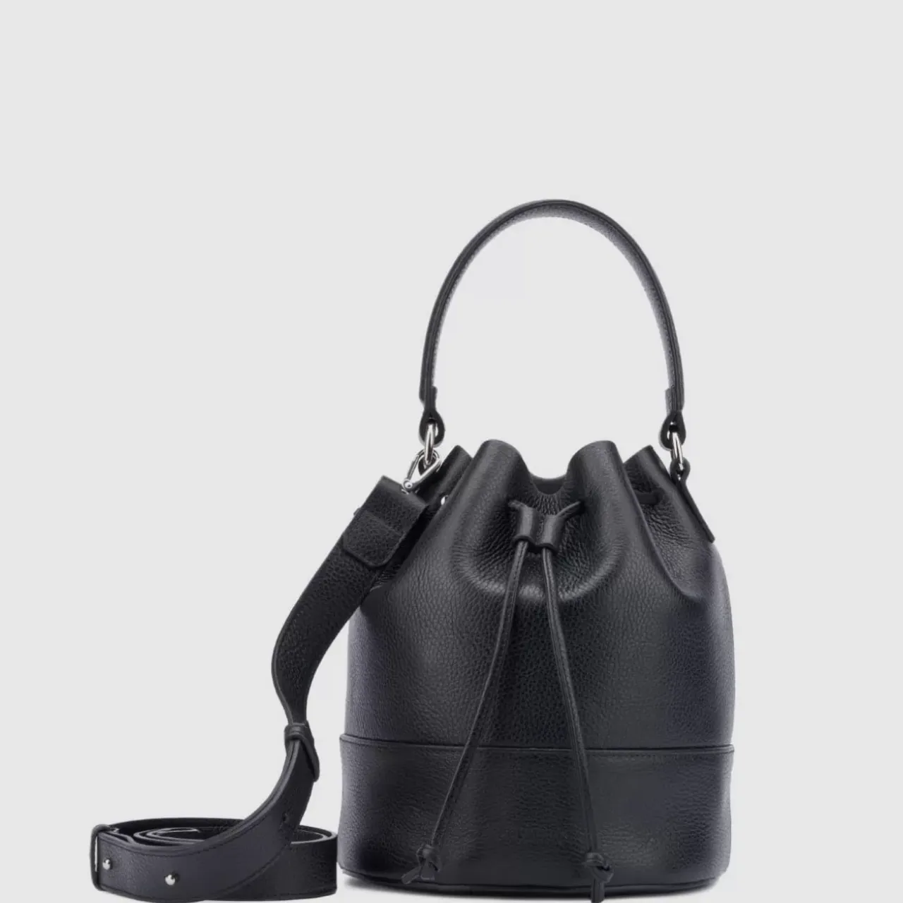 Aquatalia Handbags-Bari Bucket Black