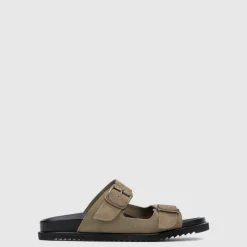 Aquatalia Sandals-Byron Lead Grey