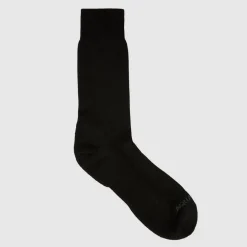 Aquatalia Socks-Contrast Knit Blend Men's Sock Black/Grey