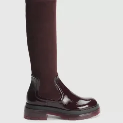 Aquatalia Boots-Drew Plum Deep Wine