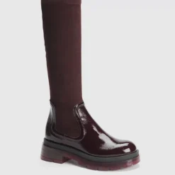 Aquatalia Boots-Drew Plum Deep Wine