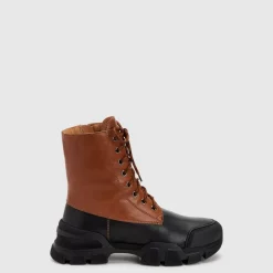 Aquatalia Boots-Elvira Black Caramel