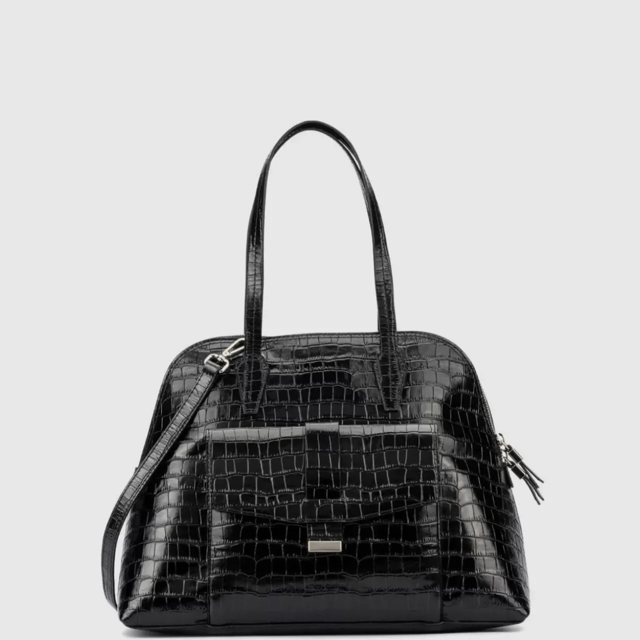 Aquatalia Handbags-Florence Top Handle Black