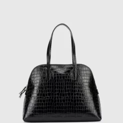 Aquatalia Handbags-Florence Top Handle Black