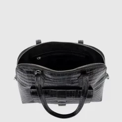 Aquatalia Handbags-Florence Top Handle Black