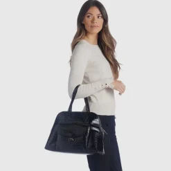 Aquatalia Handbags-Florence Top Handle Black