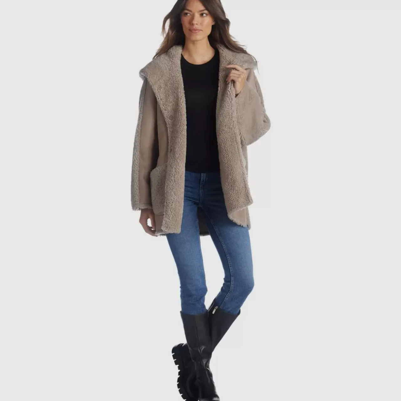 Aquatalia Outerwear-Gianna Taupe