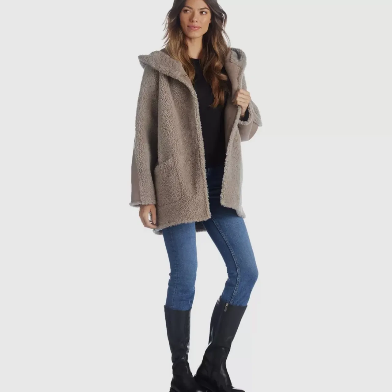 Aquatalia Outerwear-Gianna Taupe