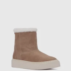 Aquatalia Boots-Lavina Dark Taupe/White