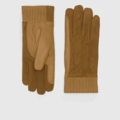 Aquatalia Gloves-Leather Cuff Glove Camel