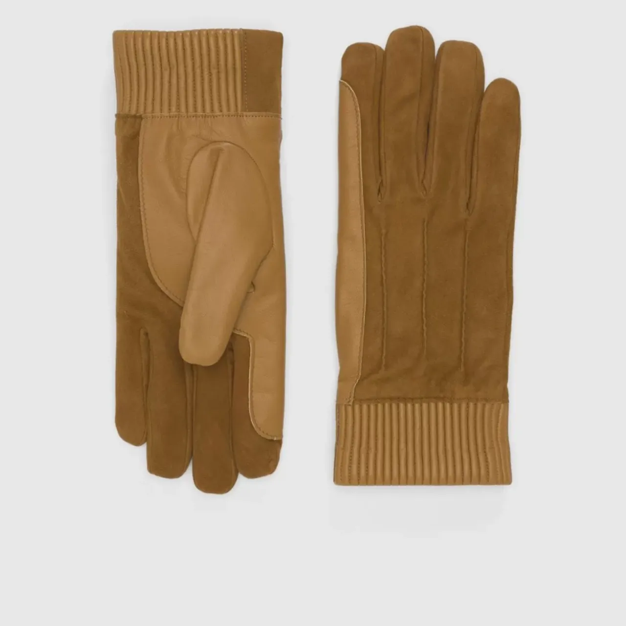 Aquatalia Gloves-Leather Cuff Glove Camel