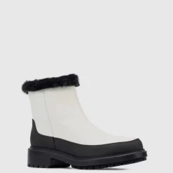 Aquatalia Boots-Lindsay Off White/Black