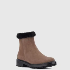 Aquatalia Boots-Lisanna Taupe/Black