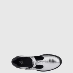 Aquatalia Flats-Malvina Silver/Black