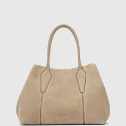 Aquatalia Handbags-Parma Carryall Light Taupe