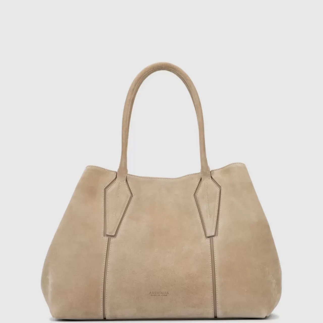 Aquatalia Handbags-Parma Carryall Light Taupe