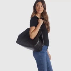 Aquatalia Handbags-Parma Carryall Black