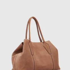 Aquatalia Handbags-Parma Caryall Brandy/Cognac