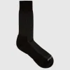 Aquatalia Socks-Pindot Knit Blend Men's Sock Black/Heather Grey