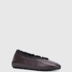 Aquatalia Flats-Qassidy Deep Wine/Black