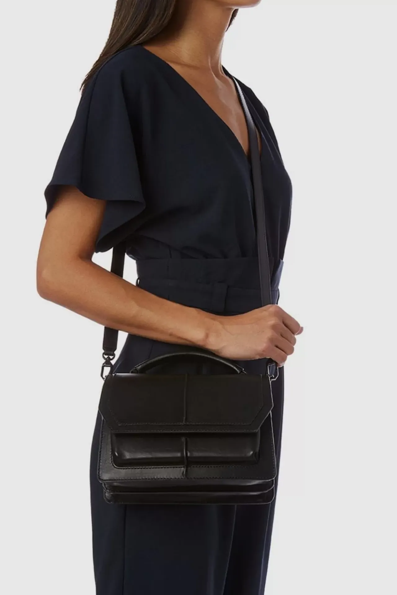 Aquatalia Handbags-Rhumba Satchel Black