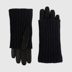 Aquatalia Gloves-Sweater Cuff Glove Black