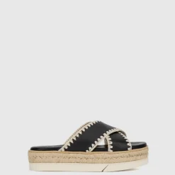 Aquatalia Sandals-Sylvie Black/Natural