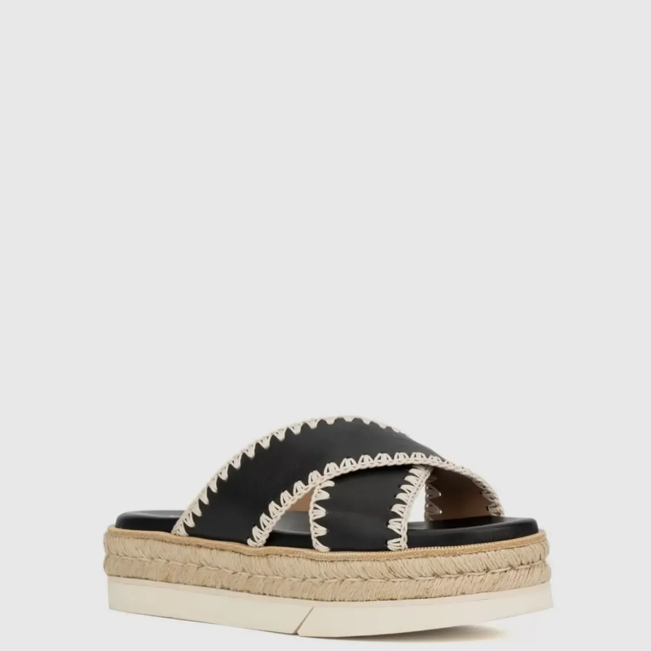 Aquatalia Sandals-Sylvie Black/Natural