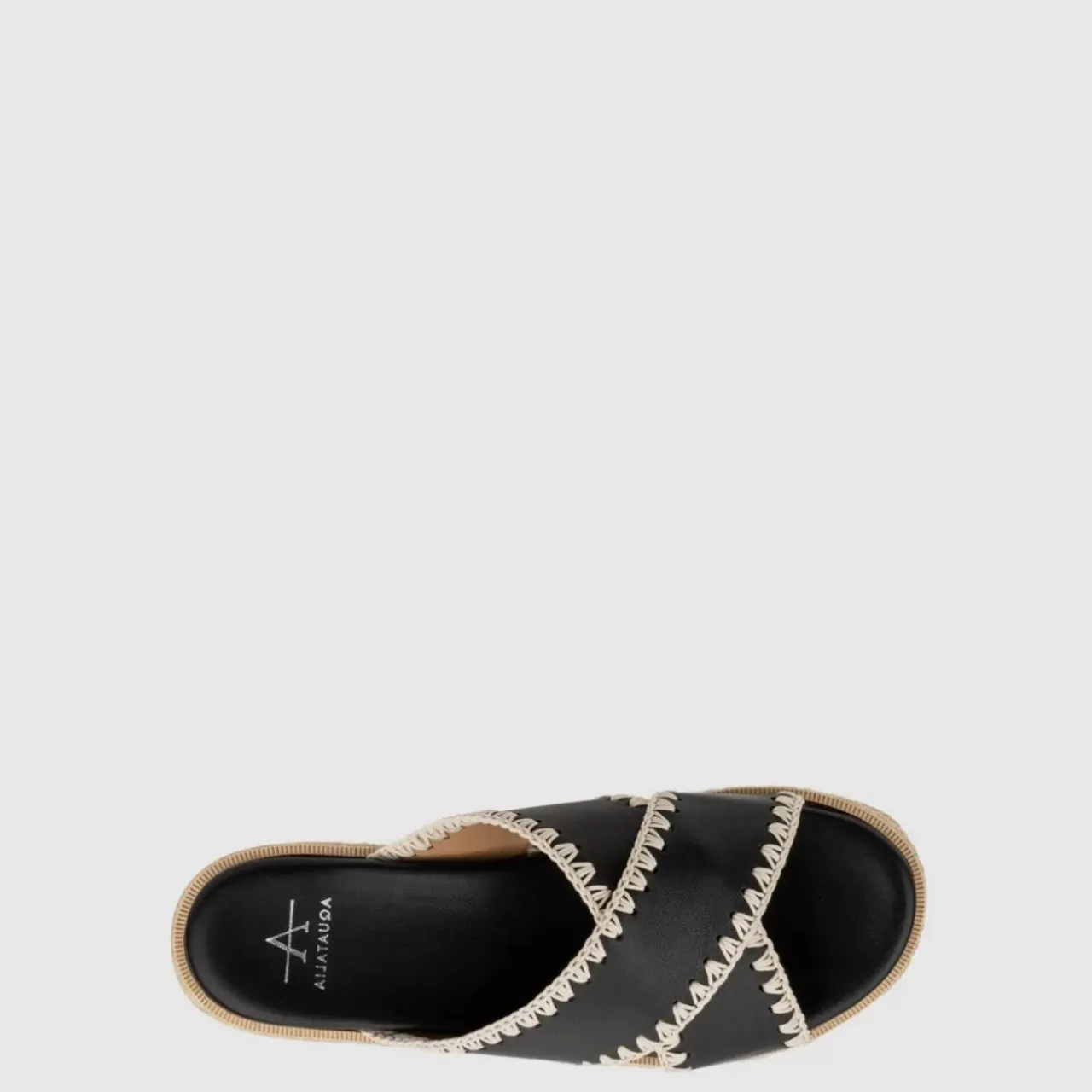 Aquatalia Sandals-Sylvie Black/Natural