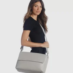 Aquatalia Handbags-Verona Messenger Pearl